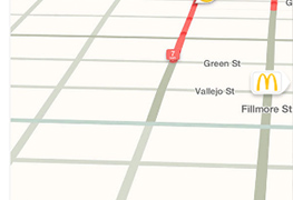 Waze közeli nyíl hirdetés